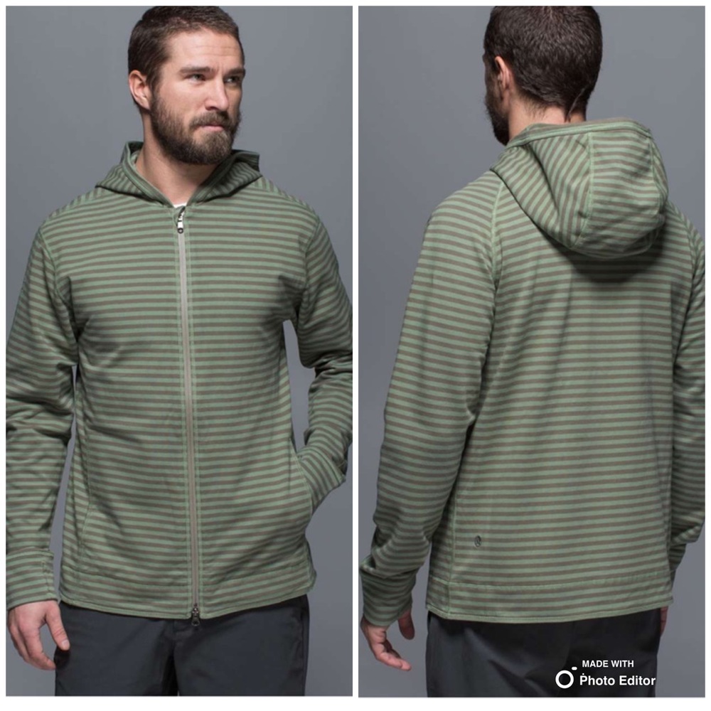 Lululemon Rival Hoodie Striped Green